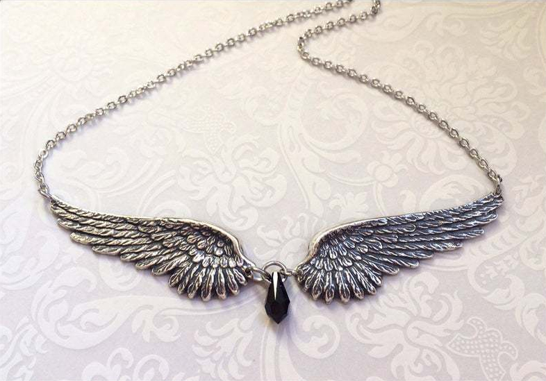 Alloy Angel Wings Pendant Necklace