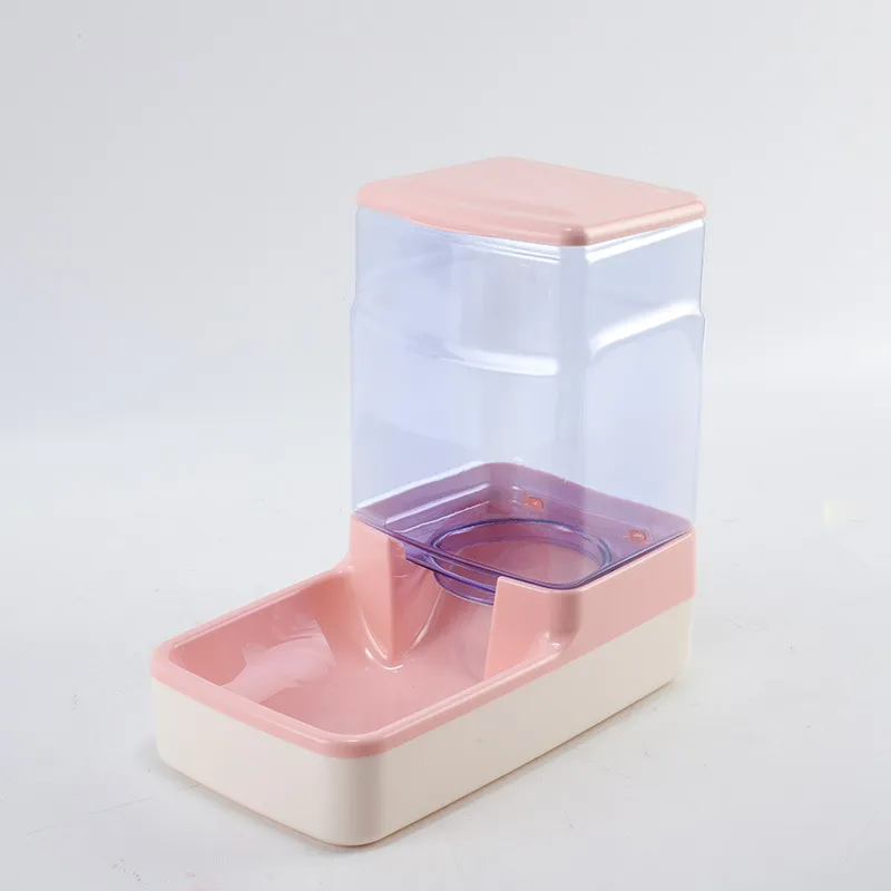 Household Portable Fully Automatic Pet Feeding And Drinking Device - Pink