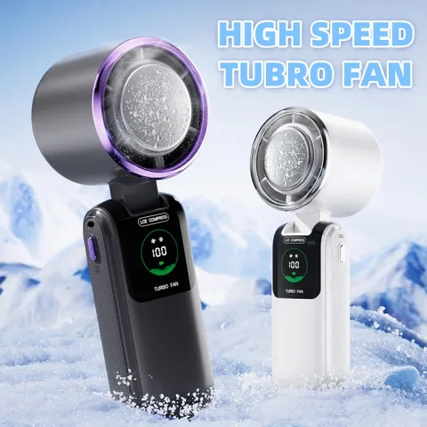 New Ice Pack High-Speed Handheld Eletirc Fan Speed Adjustable