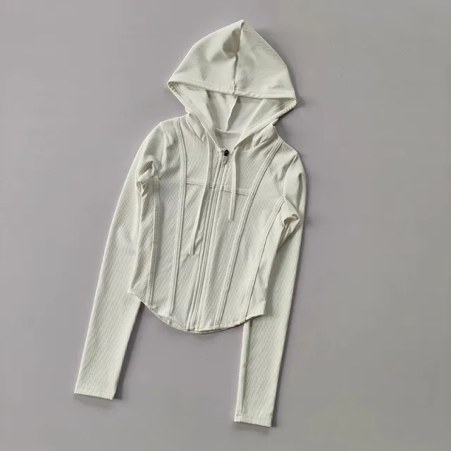 Women's Workout Clothes Sports Top Running Jacket White - Shop at LoveMi