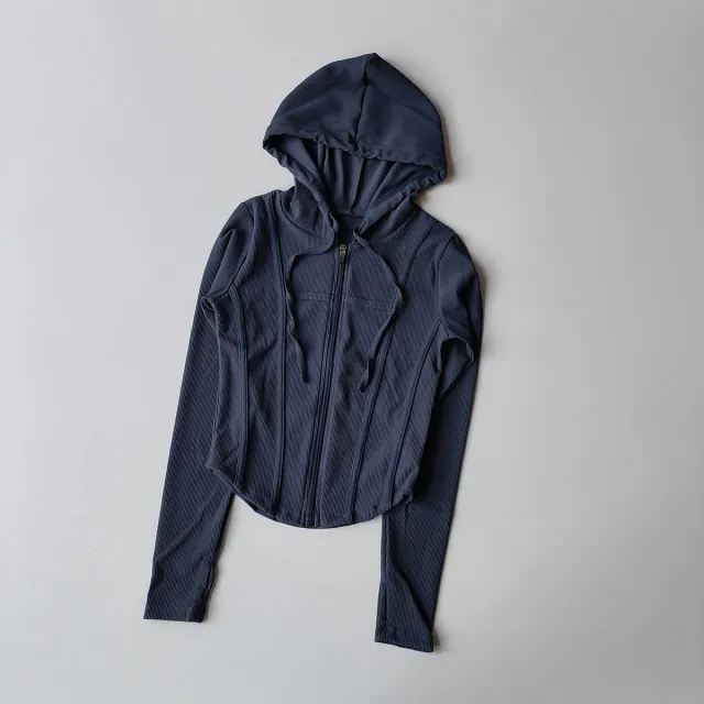 Women's Workout Clothes Sports Top Running Jacket Dark Blue - Shop at LoveMi