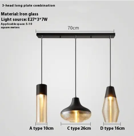 Glass Creative Staircase Cafe Bar Simple Modern Restaurant Chandelier
