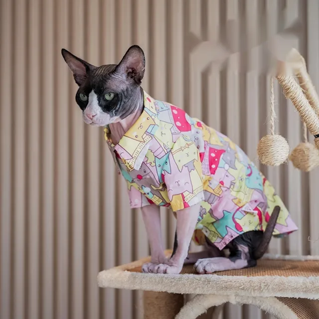 Pet Cat Pure Cotton Shirt Ultra thin And Breathable Little Tabby Shirt - Shop at LoveMi