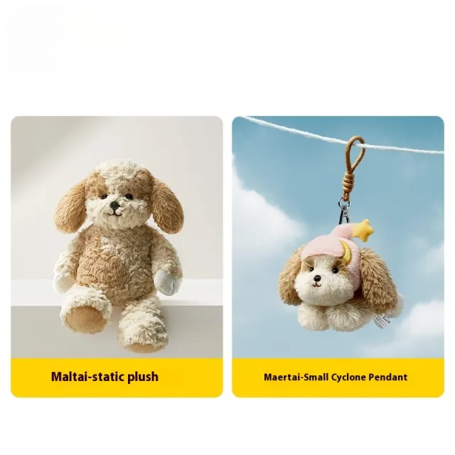 Babycare Plush West Highland Puppy Schnauzer Doll Bag Keychain Pendant Maltese And Pendan - Shop at LoveMi