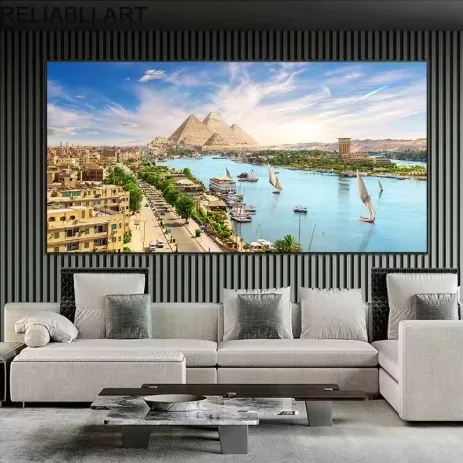 Living Room Decorative Painting Solid Wood Frameless Color 4 - Shop at LoveMi