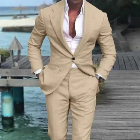 Men's Solid Color Casual Fashion Suit Pants