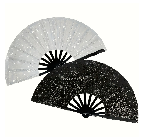 33cm Glitter Fan With Fan Bag