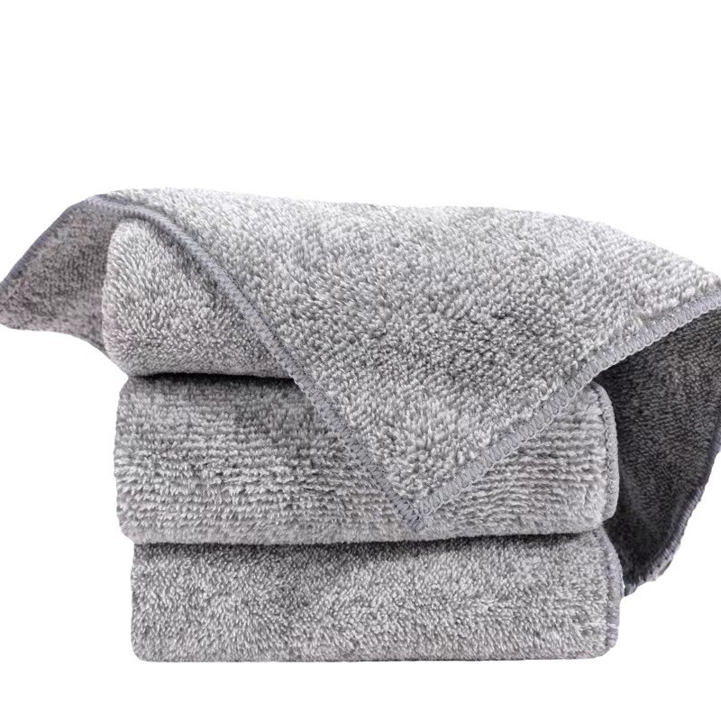 Coral Velvet Bamboo Charcoal Rag Thickened Kitchen Rag Absorbent Scouring Pad