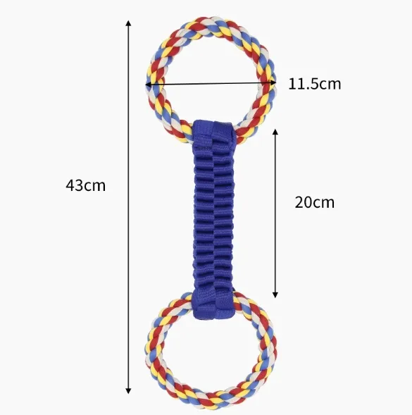 Dog Tug-of-war Toy Interactive Tooth Cleaning String - Double Pull Toy - View 1