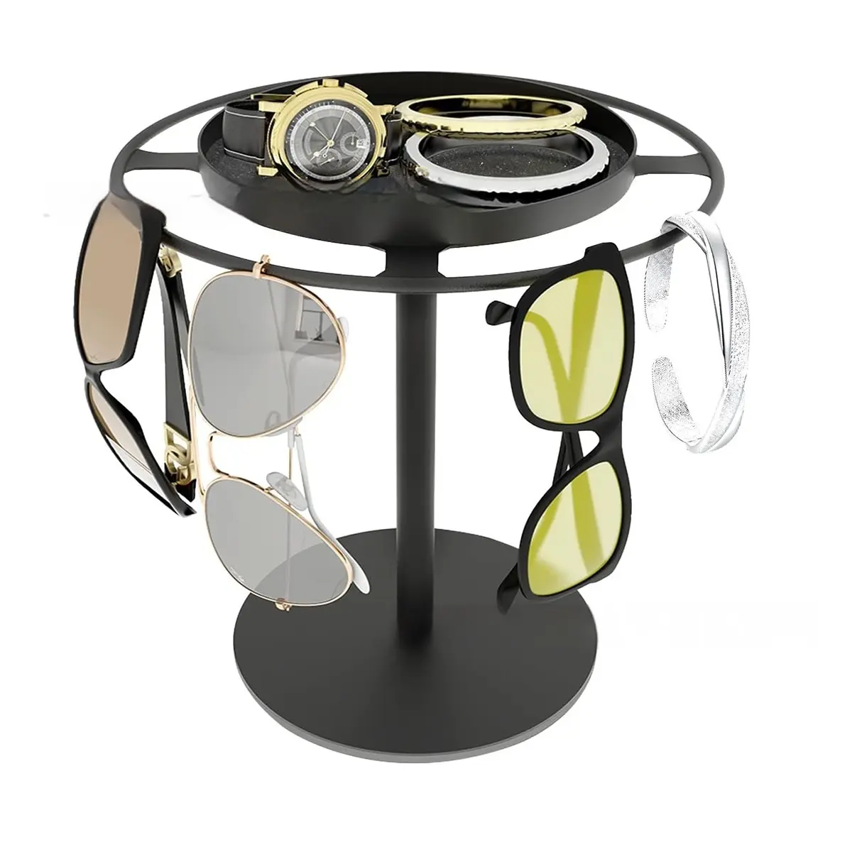 Metallic Desktop Storage Rack With Storage Tray