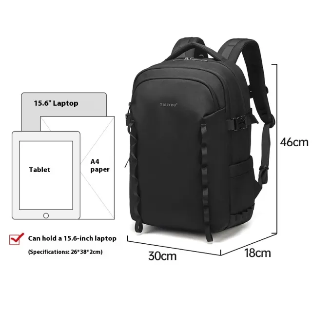 Sports Large Capacity Travel Lightweight Waterproof Backpack Black - Shop at LoveMi