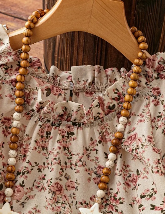 Elegant Off Shoulder Printed Ruffle Top For Women