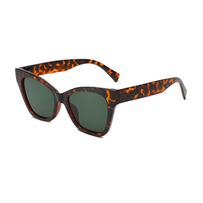 Fashion Sunglasses High Sense Sunglasses Tofu Pudding Frame Dark Green - Shop at LoveMi