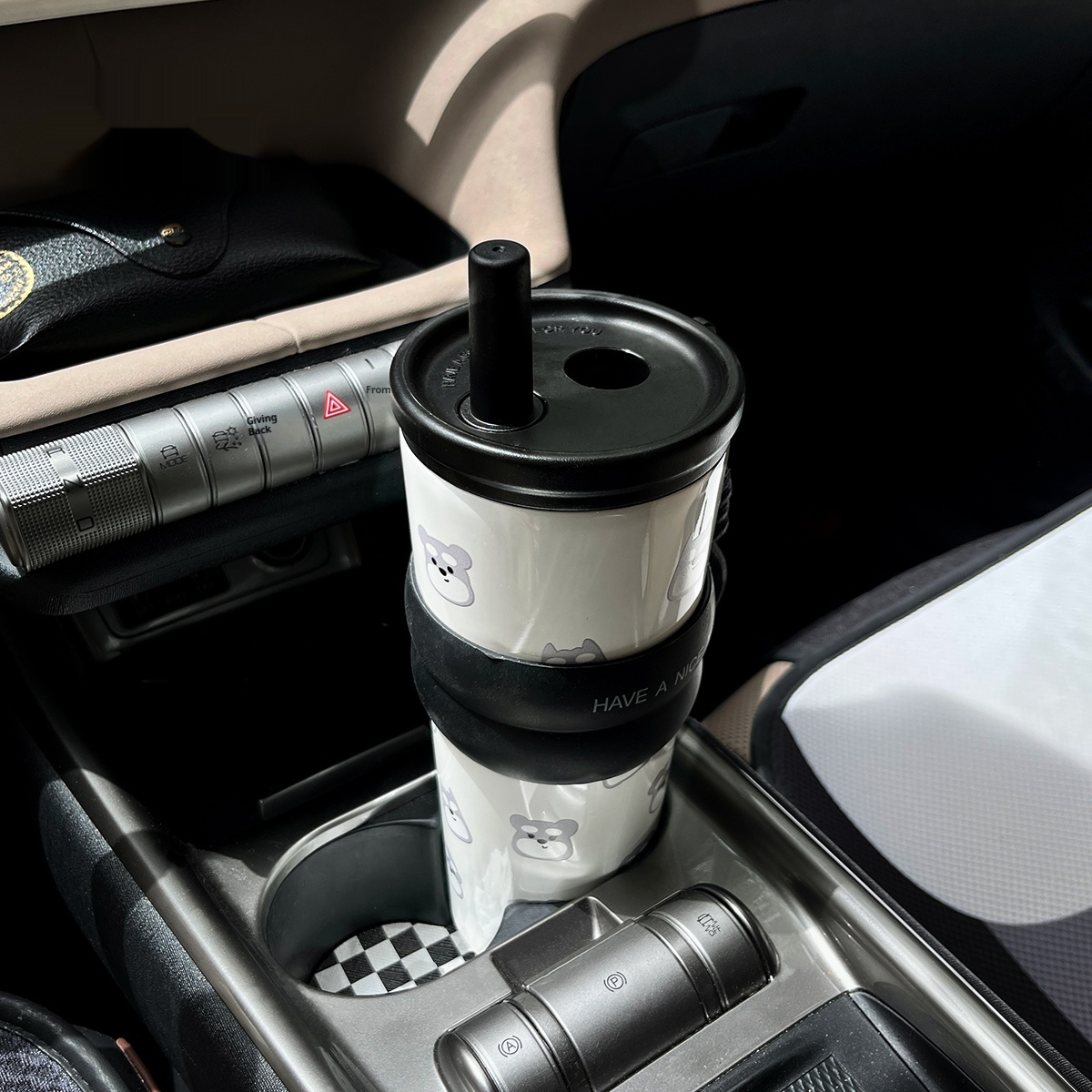 Cartoon Dog Insulated Cup Schnauzer Ceramic Coating