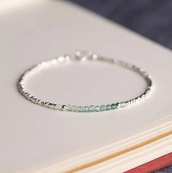 Sterling Silver Small Pieces Of Silver Gradient Bracelet