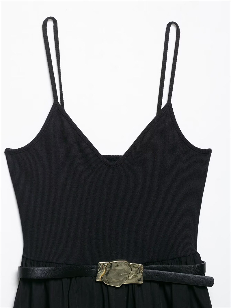 Women's Stitching Fashion Personalized Sling Dress