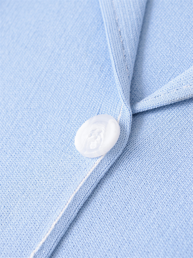 Women's Knitted Jacket Skirt With Trim