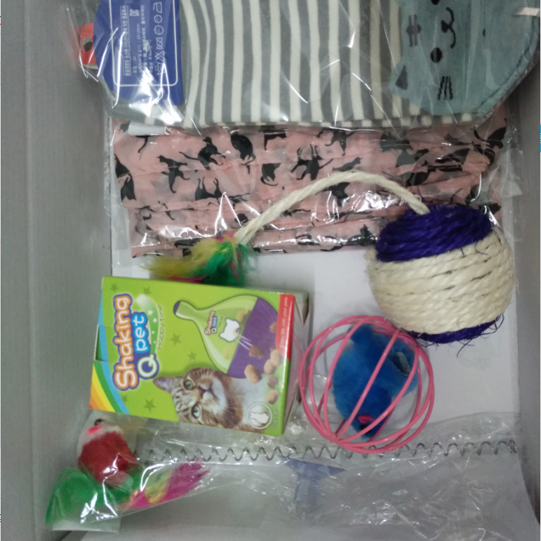 Pet Cat Teeth Grinding Claw Colorful Feather Bead Toy