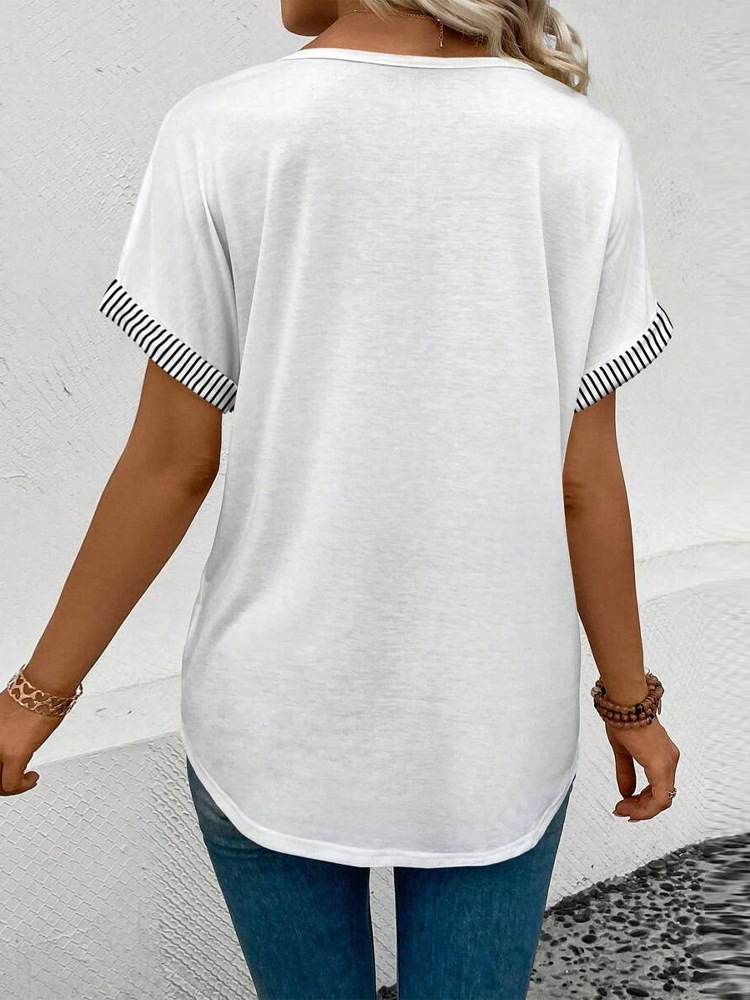 Solid Color Versatile Top Women's Fashion All-matching