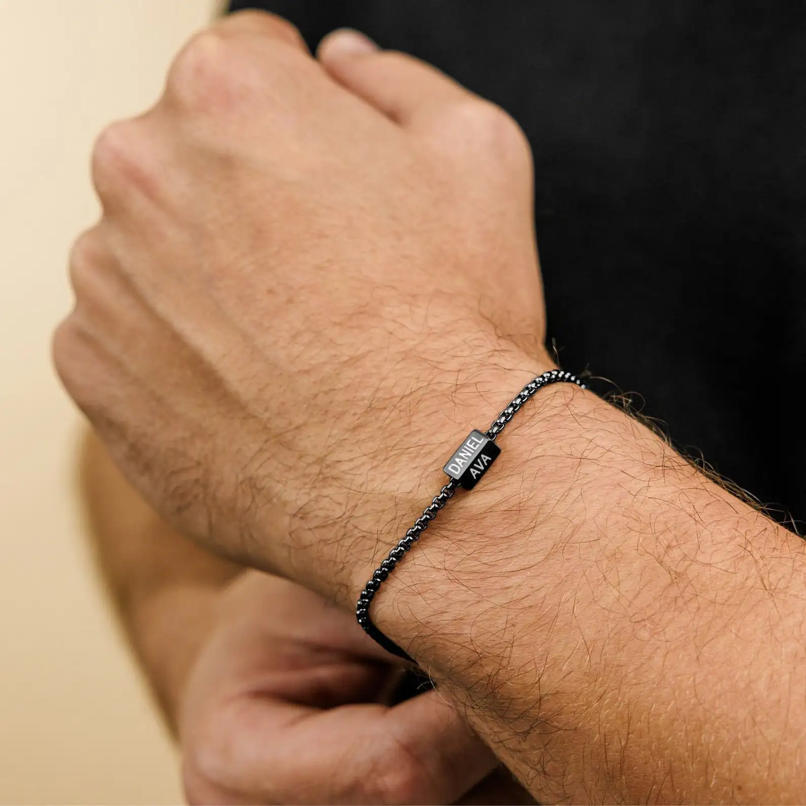 Stainless Steel Men's Bracelet With European And American Style, Individual And Simple