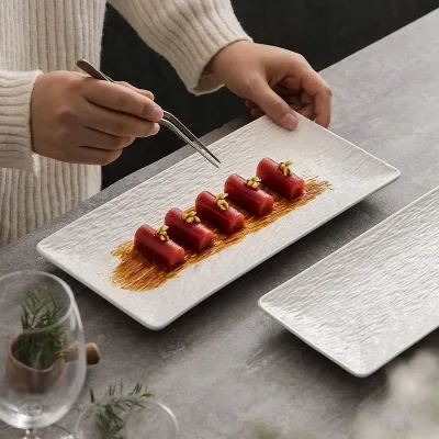 Ceramic Rectangular High-grade Light Luxury Sushi Plate