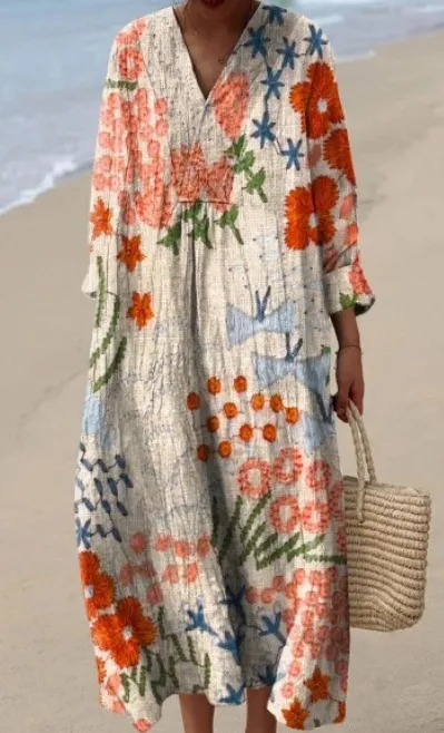 Long Sleeve Shirt Dress Women's Casual Floral Style 61 - Shop at LoveMi