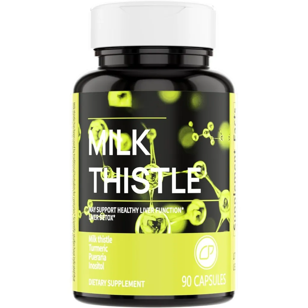 Liver Health Supplement Support Milk Thistle Capsules - 90 Capsules