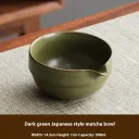 Dark Green Matcha Bowl