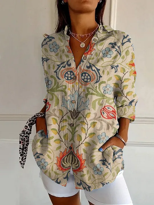 Women's Summer European And American Seven sleeve Floral Pattern Printed 3D Shirt Jm7018 - Shop at LoveMi