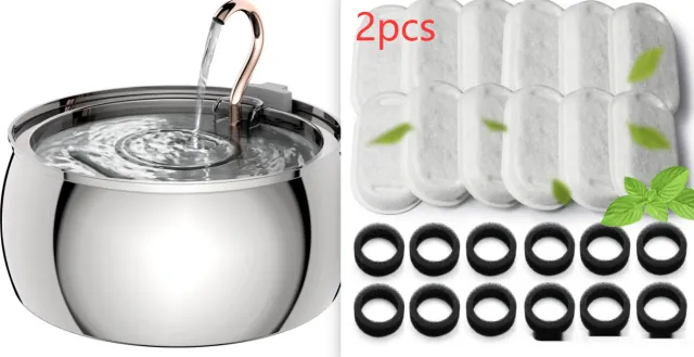 4L Copper Tube Gooseneck Stainless Steel Cat Dog Water Dispenser Set3 - Shop at LoveMi