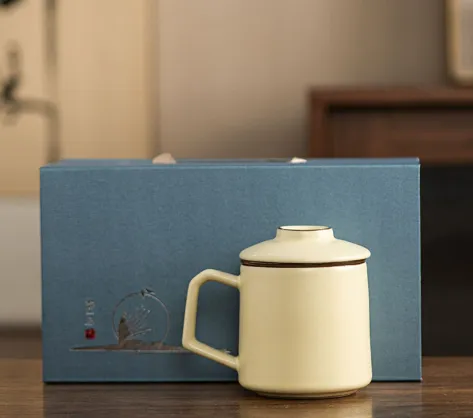 Large Capacity Girl Drinking Bottle Tea And Water Separation Tea Mug Solid Color Gift Box - Shop at LoveMi