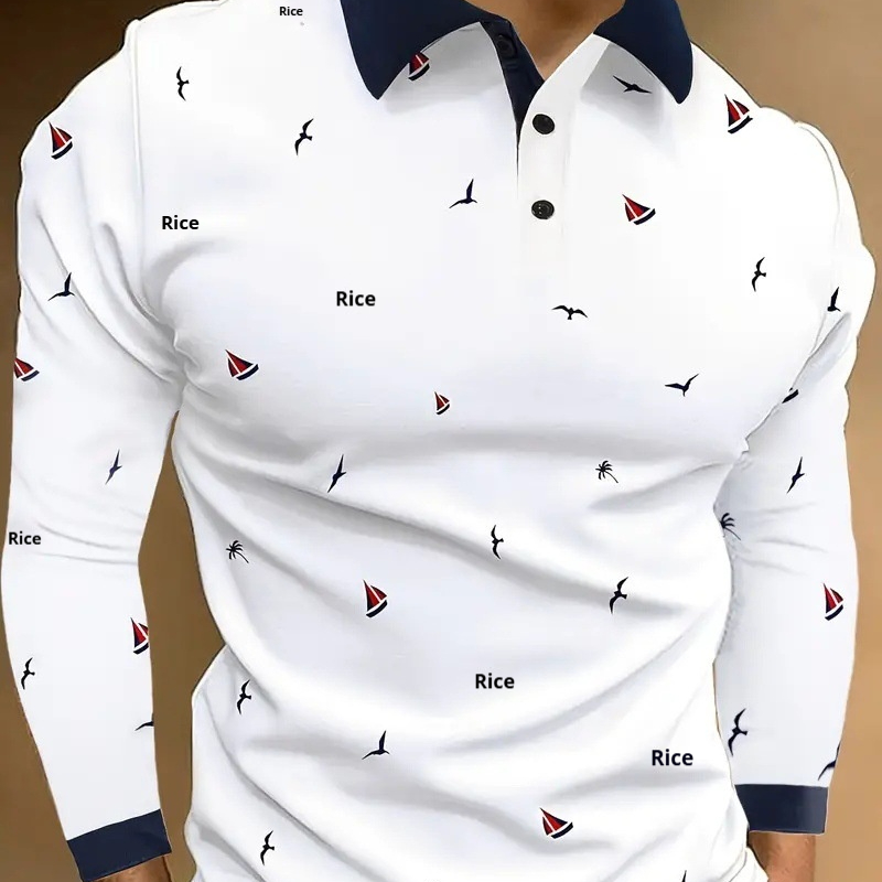 Design Button Long Sleeve Retro Loose Top