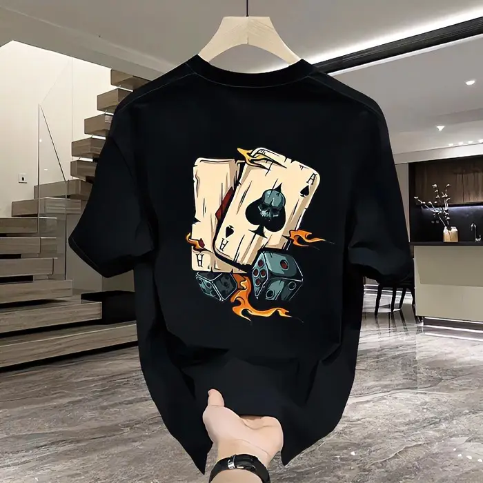 Heavy Cotton Printed Men's Short-sleeved T-shirt