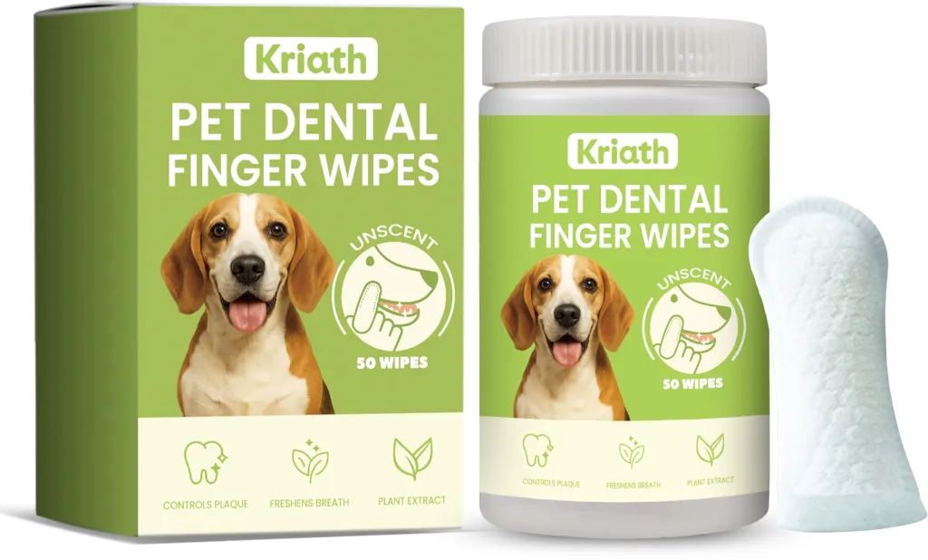 Kriath Pet Dental Finger Wipes - 5O Wipes