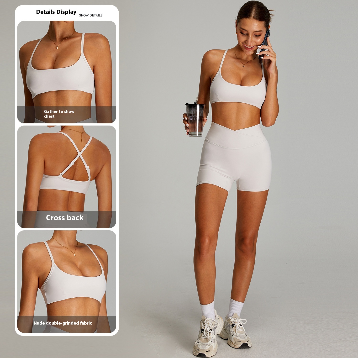 European And American Nude Feel Tight Back Yoga Bra Women's Quick-drying