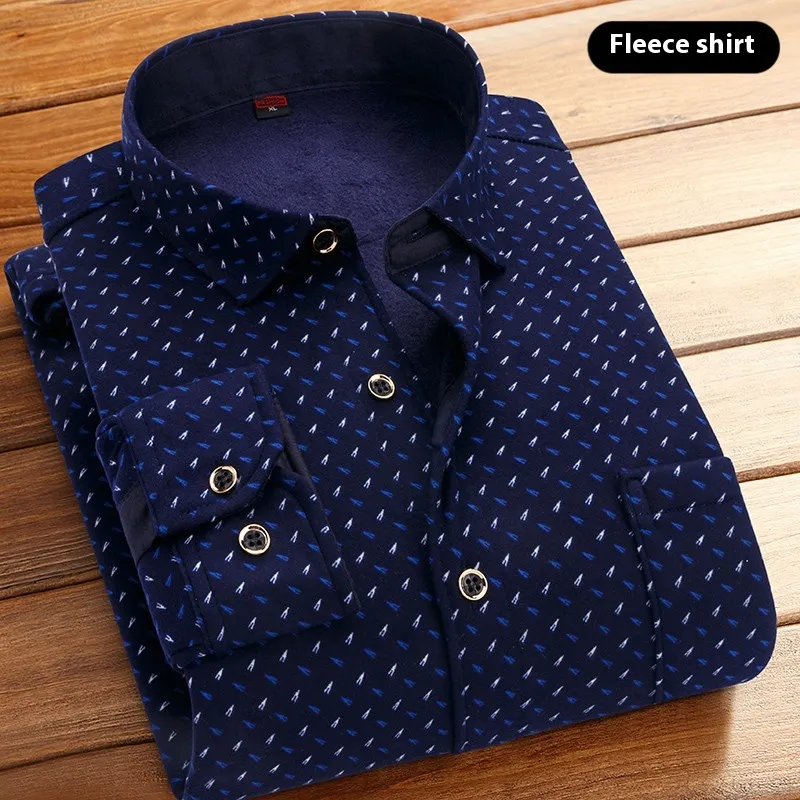 Thickened Velvet Padded Shirt Thermal Plaid - Color 628