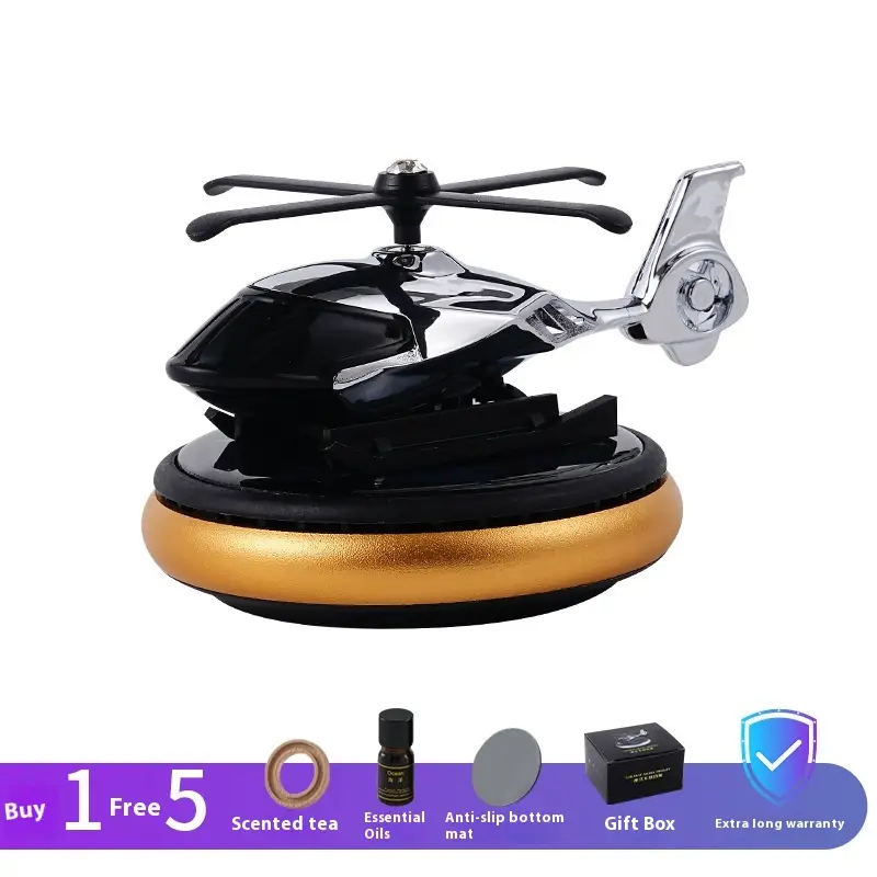 Vehicle-mounted Solar Rotating Helicopter Aromatherapy Ornaments