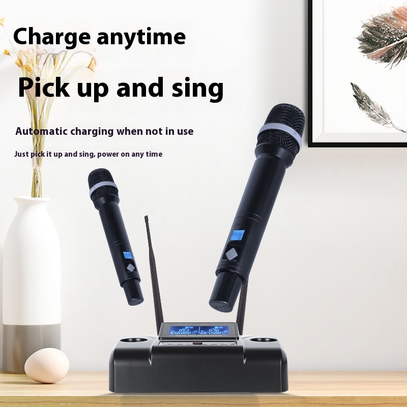 Magnetic Field Induction Rechargeable Wireless Microphone