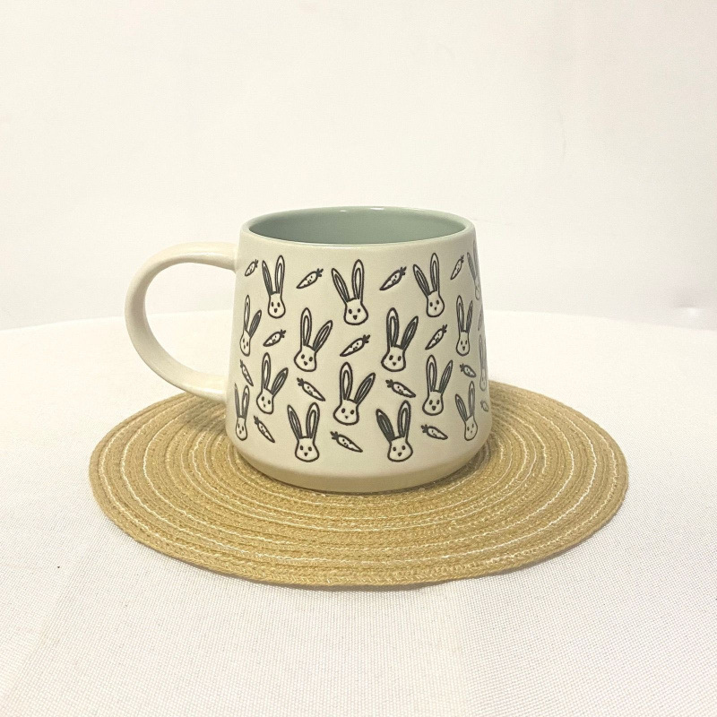Hand Drawn Cute Cartoon Ceramic Water Cup