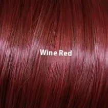 Lace Wig Medium Small Volume Highlight Gradient Long Curly Hair - Wine Red