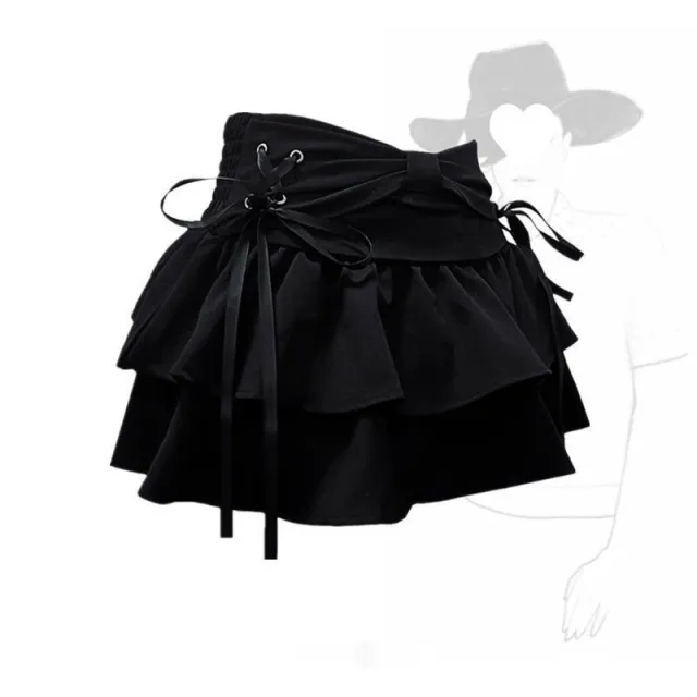 Plump American Retro Denim Skirt Black - Shop at LoveMi