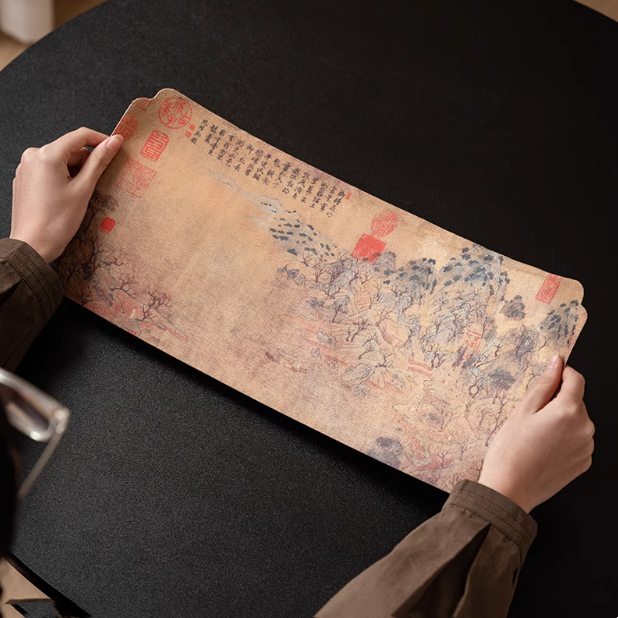 Peach Garden Notes Double-sided Tea Mat Chinese Zen Tea Table Mat