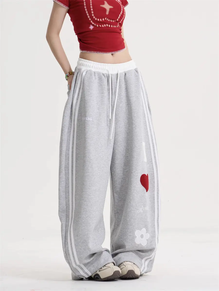 Women's American-style Retro Cleanfit Wide-leg Pants