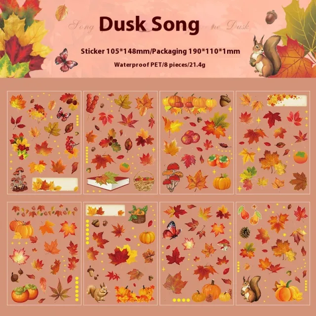Forest Song Waterproof Pet Notebook Sticker Package Song Of Dusk - Shop at LoveMi