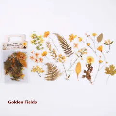 Plant Flower Stickers Journal Diary DIY Material Paper Decorative Stickers - Golden Field Pet - View 1