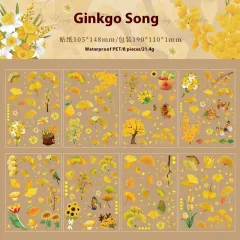 Forest Song Waterproof Pet Notebook Sticker Package - Song Of Ginkgo - View 1
