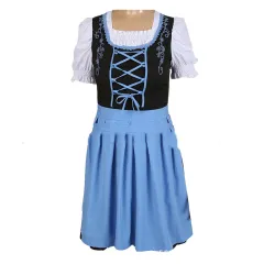 Maid Suit Beer Festival Cosplay Role Play Plus Size Dress - Blue - View 1