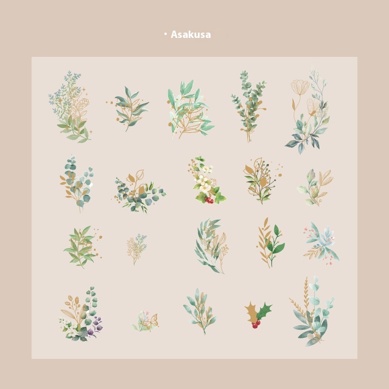 Plant Flowers Journal Decorative Source Material 40 Pieces