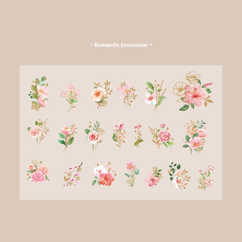 Plant Flowers Journal Decorative Source Material 40 Pieces