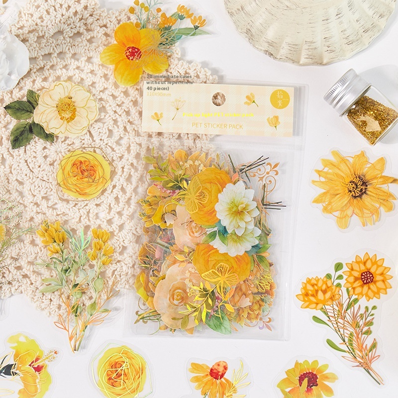 Plant Flowers Journal Decorative Source Material 40 Pieces